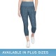  Ladies' Brushed Capri, Blue, Medium