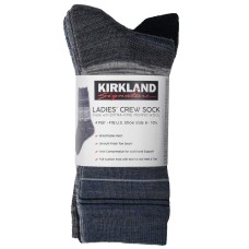 Kirkland Signature Ladies' Extra-Fine Merino Wool Blend Crew Sock, 6-pair