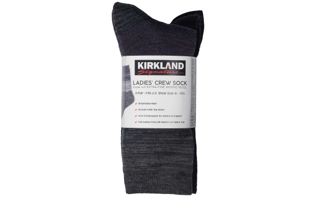  Ladies' Extra-Fine Merino Wool Blend Crew Sock, 6-pair, Purple, One Size Fits All