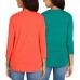  Ladies' Slub Tee, 2-pack, Orange, 3X