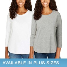 Kirkland Signature Ladies' Slub Tee, 2-pack