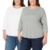  Ladies' Slub Tee, 2-pack, White, XX-Large