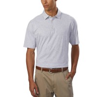 Kirkland Signature Men’s Pima Polo, Gray, Small