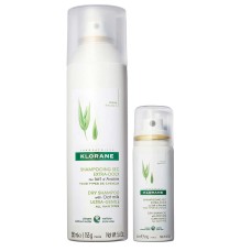 Klorane Dry Shampoo with Oat Milk, 5.4 oz + 1 oz Travel Size