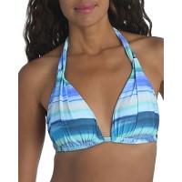 La Blanca Ocean Tides Halter Bikini Top, Blue, Blue, 8