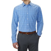 Lands’ End Men’s Sport Shirt, Blue, 15-15.5 36/37