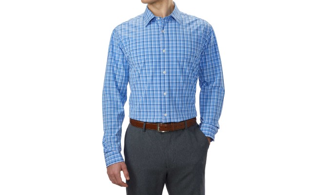 Lands’ End Men’s Sport Shirt, Blue, 15-15.5 36/37