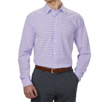 Lands’ End Men’s Sport Shirt, Purple, 18-18.5 32/33