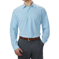 Lands’ End Men’s Sport Shirt, Teal, 18-18.5 32/33