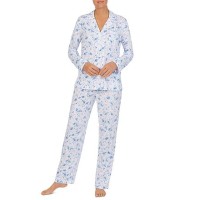 Lauren Ralph Lauren Floral Print Pajama Set, X-Small, İvory floral
