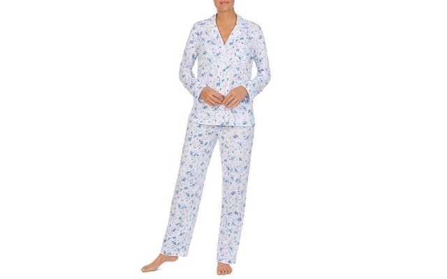 Lauren Ralph Lauren Floral Print Pajama Set, X-Small, İvory floral