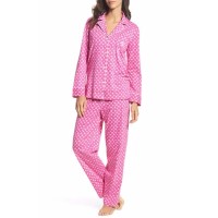 Lauren Ralph Lauren Women’s Printed Cotton Pajama Set, Pink, Medium