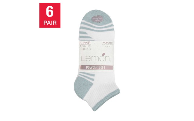  Ladies' Low Quarter Sock, 6-pair, Gray