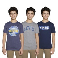 Levi's Youth 3-pack Tee, Blue, One Color, Large (14/16)
