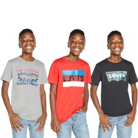 Levi's Youth 3-pack Tee, Red, One Color, X-Large (18/20)