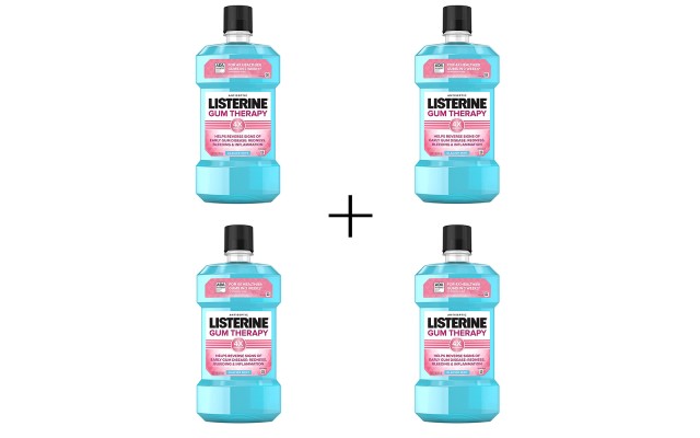  Gum Therapy Anti-Gingivitis Mouthwash Glacier Mint – 1.0 L, Glacier Mint, 4-Pack