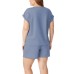  Ladies' 3-piece Short Sleep Set, Blue, X-Small