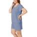  Ladies' 3-piece Short Sleep Set, Blue, X-Small