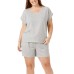  Ladies' 3-piece Short Sleep Set, Gray, Medium