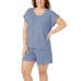  Ladies' 3-piece Short Sleep Set, Blue, X-Small