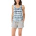  Ladies' 3-piece Short Sleep Set, Gray, 3X