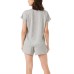  Ladies' 3-piece Short Sleep Set, Gray, 3X