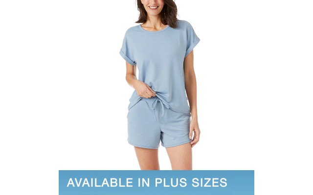  Ladies' 3-piece Short Sleep Set, Blue, X-Small