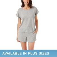 Lucky Brand Ladies' 3-piece Short Sleep Set, Gray, Medium