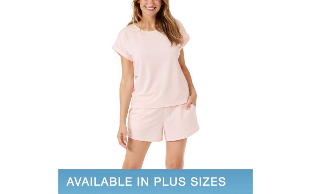 Ladies' 3-piece Short Sleep Set, Pink, Large