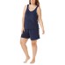  Ladies' 4-piece Terry Pajama Set, Dark Blue, XX-Large