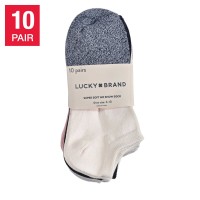 Lucky Brand Ladies' Super Soft No Show Sock, 10-pair, Blue