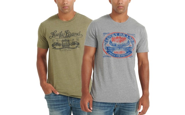 Lucky Men’s Graphic Tee, 2-Pack, Green, X-Large
