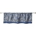  Aubrey 50″ x 18″ Beaded Jacquard Window Valance, Navy