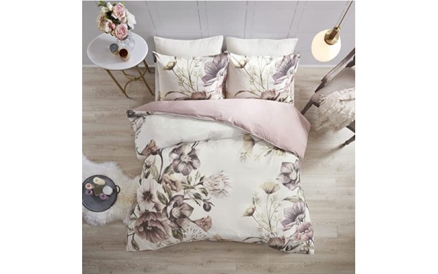  Cassandra Full/Queen 3-Pc. Cotton Printed Duvet Cover Set Bedding