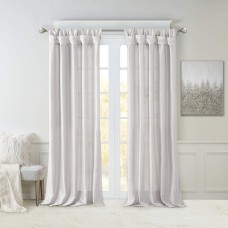 Madison Park Emilia 50″ x 108″ Lined Faux-Silk Twisted Tab Window Panel