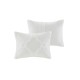  Pacey King/California King 3 Piece Cotton Chenille Geometric Comforter Set, Beige
