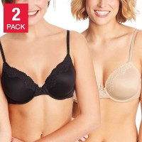 Maidenform Ladies' Comfort Devotion Bra, 2-pack, Black, 38D