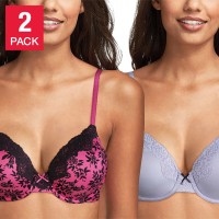 Maidenform Ladies' Comfort Devotion Bra, 2-pack, Purple, 38D