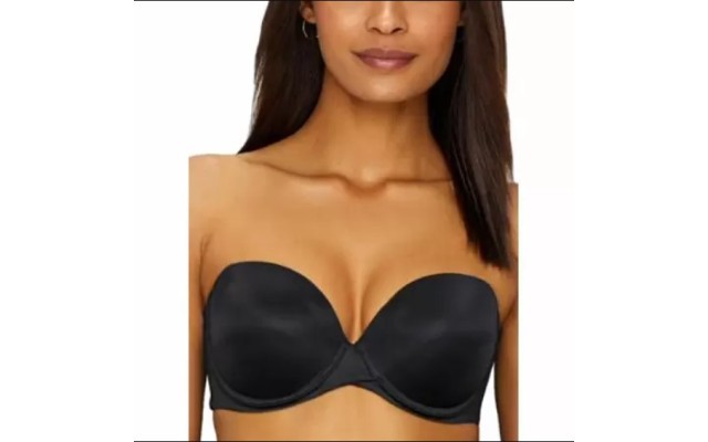  Womens Love the Lift Strapless Push-Up Bra, Black, 36 D