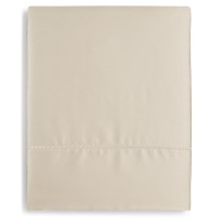 Martha Stewart Collection 400 Thread Count Cotton Queen Flat Sheet Sateen, Beige