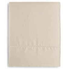 Martha Stewart Collection 400 Thread Count Cotton Queen Flat Sheet Sateen, Beige