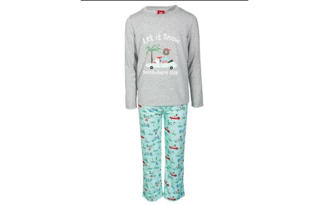 Matching Toddler, Little & Big Kids Tropical Santa Family Pajama Set