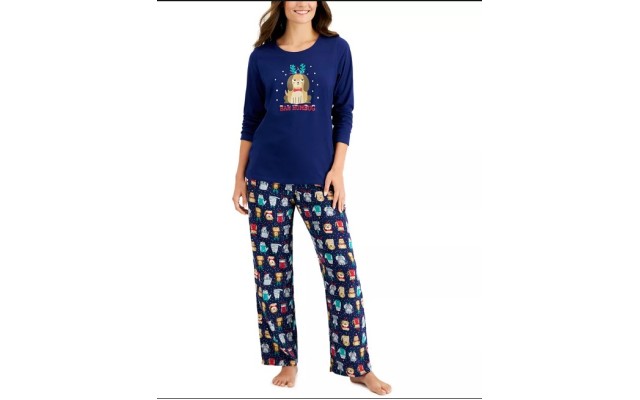 Matching Women’s Bah Humbug Novelty Family Pajama Set