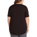  Ladies' French Terry Top, Black, 2X