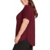  Ladies' French Terry Top, Red, Medium