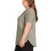  Ladies' French Terry Top, Green, 2X