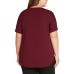  Ladies' French Terry Top, Red, Medium