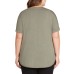 Ladies' French Terry Top, Green, 2X