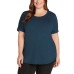  Ladies' French Terry Top, Blue, X-Small