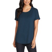 Matty M Ladies' French Terry Top, Blue, X-Small